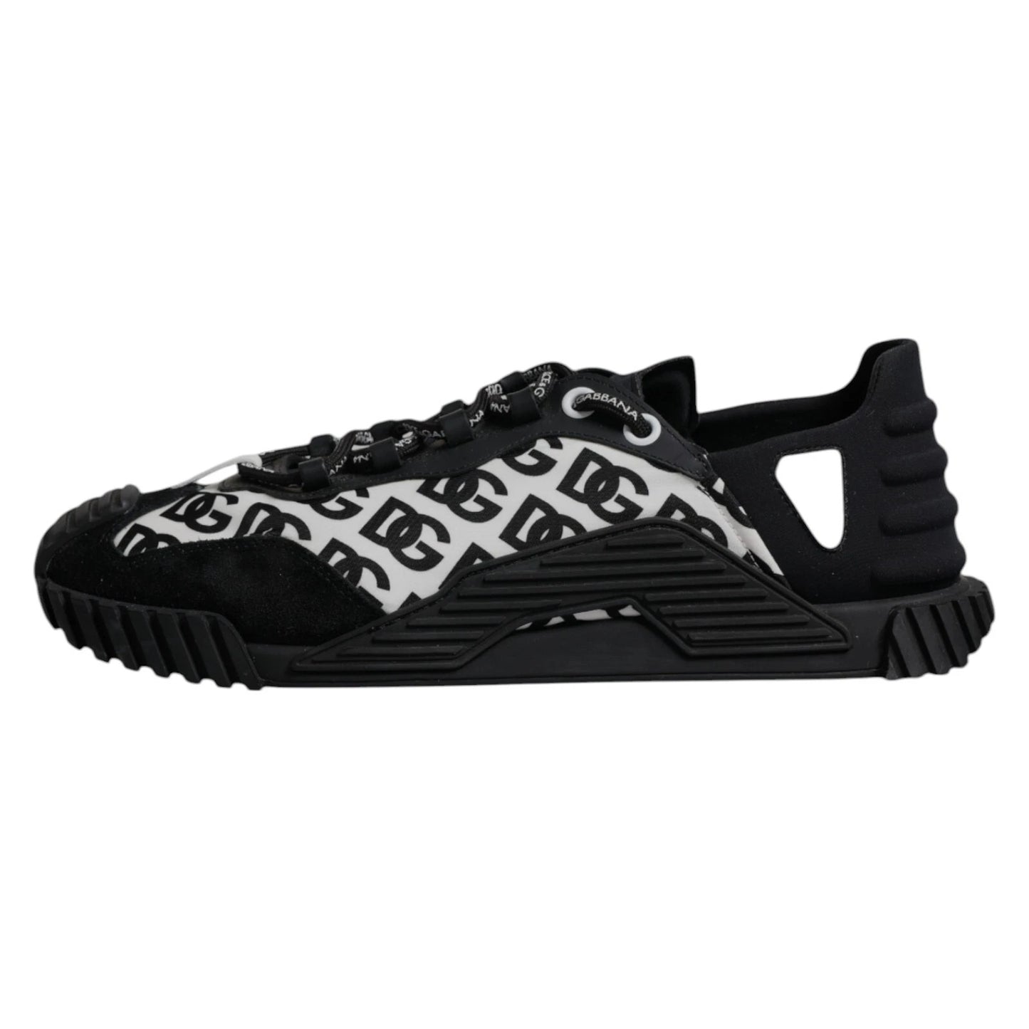 Black Logo Lace Up Low Top NS1 Sneakers