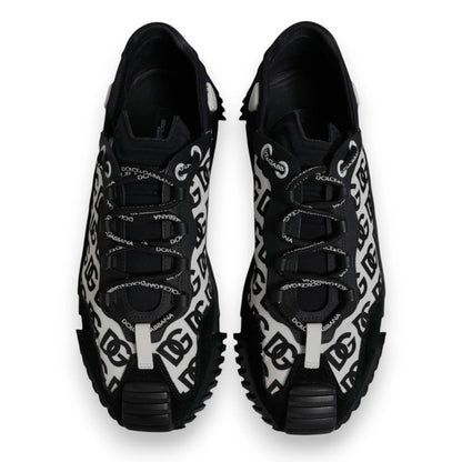 Black Logo Lace Up Low Top NS1 Sneakers