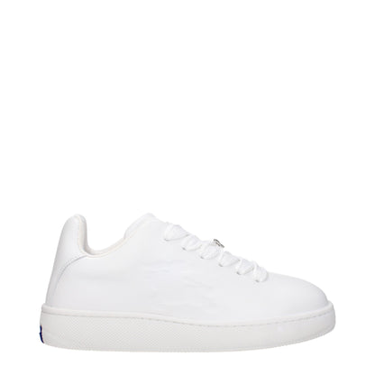 White Leather Low Top Sneakers