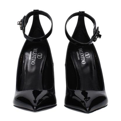 Black Leather Platforms Pumps