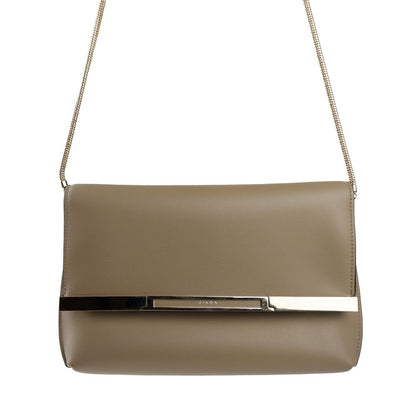 Beige Leather Crossbody Bag