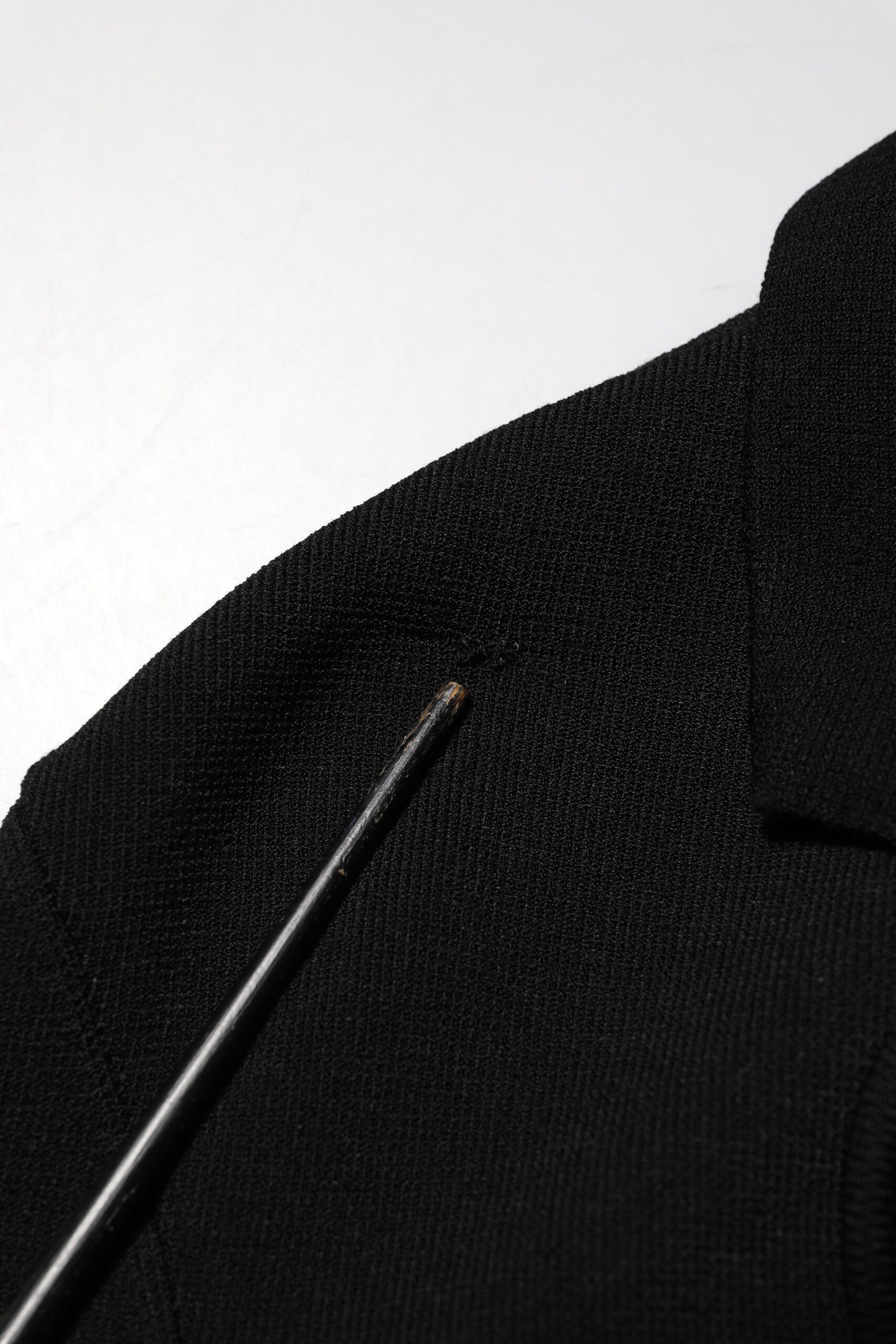 Black Viscose Single Breasted Blazer Jacket
