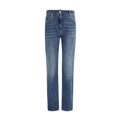 Blue Cotton Skinny Jeans