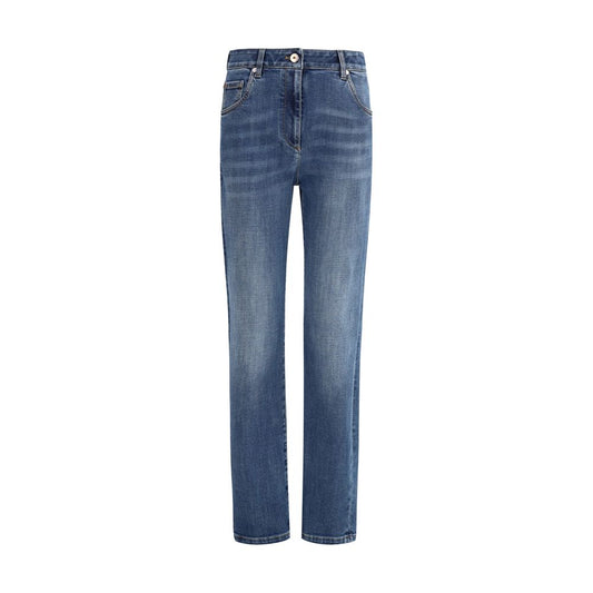 Blue Cotton Skinny Jeans