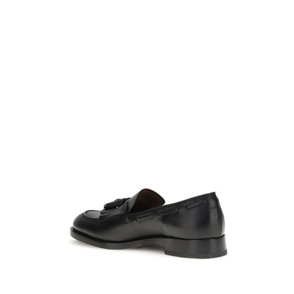 Black Calf Leather Bos Taurus Slip-On Loafers