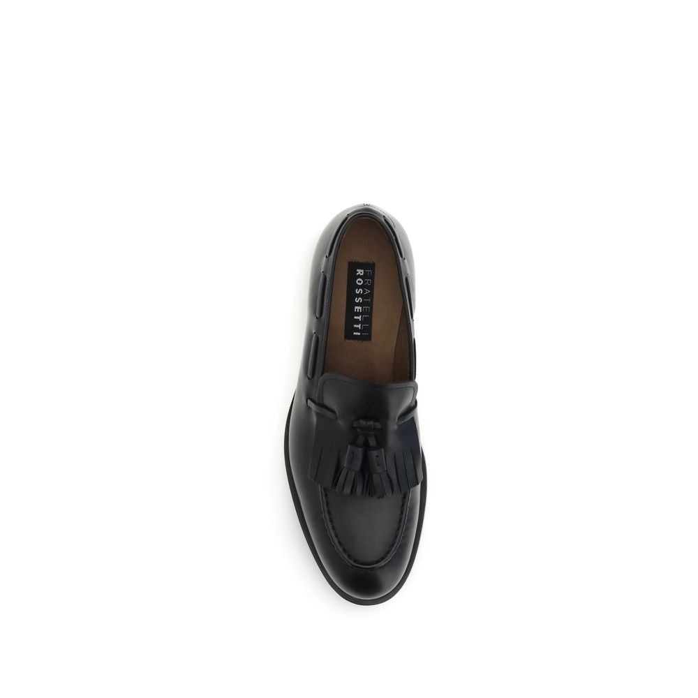 Black Calf Leather Bos Taurus Slip-On Loafers