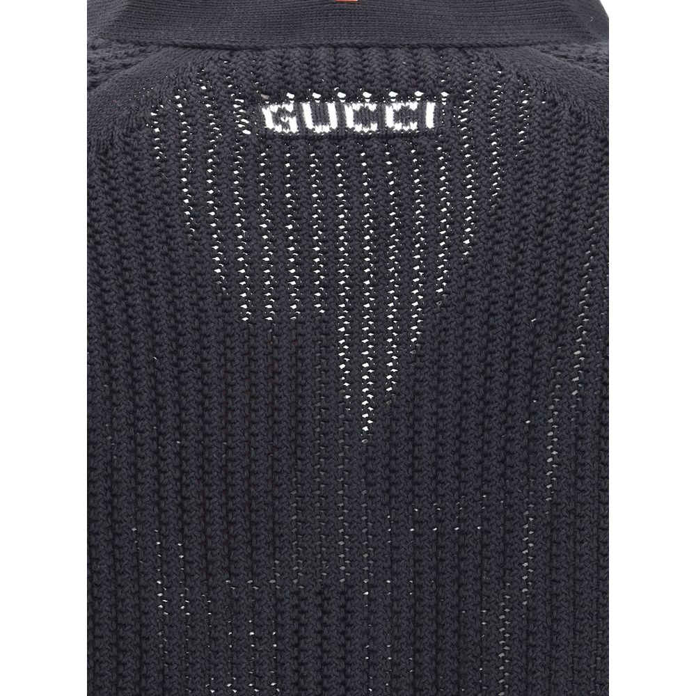 Black Cotton Cardigan