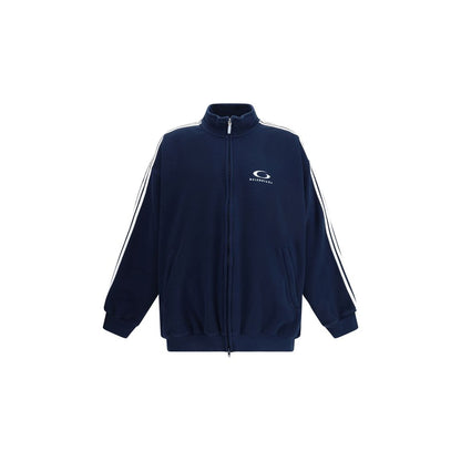 Blue Polyester Bomber