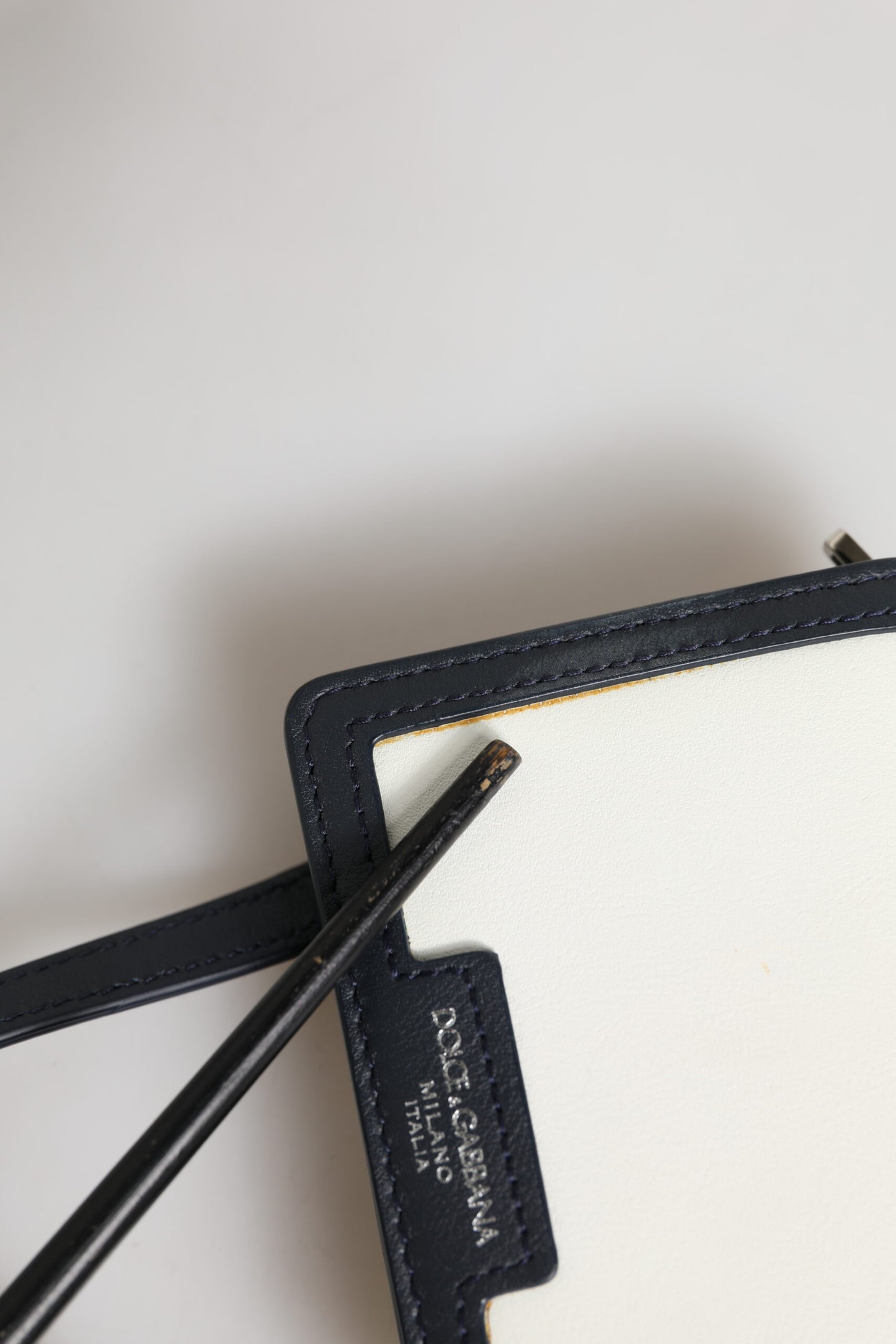 Beige Black Leather Card Holder Crossbody Men Borse Bag