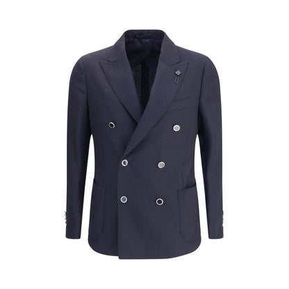 Blue Fleece Wool Blazer