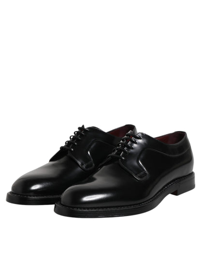 Black Calf Leather Lace Up Dress Shoes