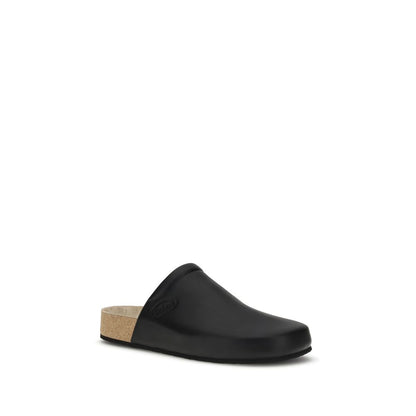 Black Calf Leather Bos Taurus Mules