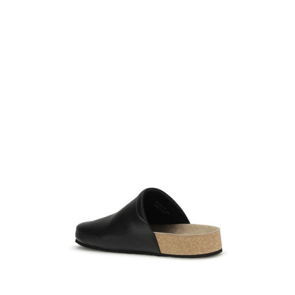 Black Calf Leather Bos Taurus Mules