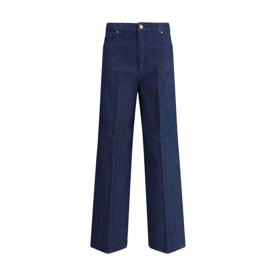 Blue Cotton Relaxed Fit Jeans