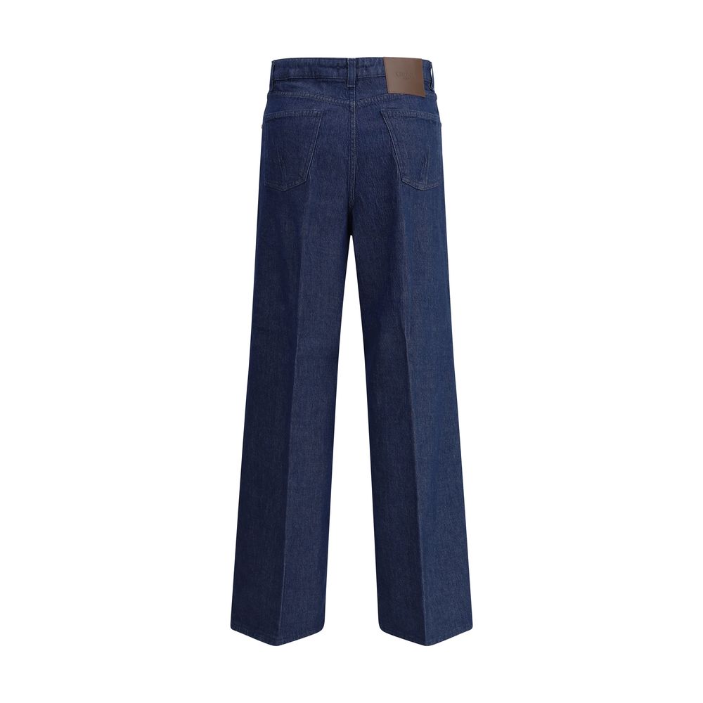 Blue Cotton Relaxed Fit Jeans