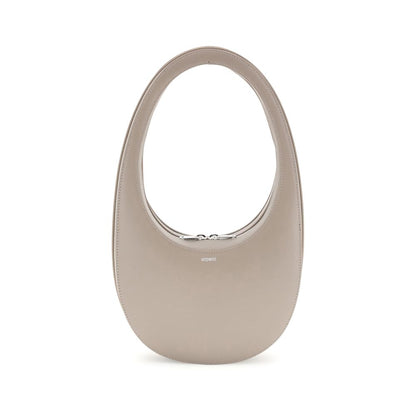 Beige Leather Shoulder Bag