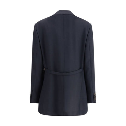 Blue Fleece Wool Blazer