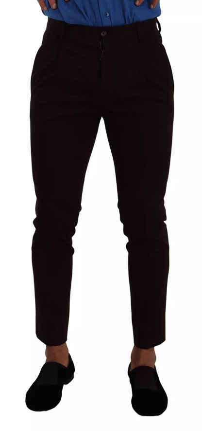 Bordeaux Cotton Stretch Skinny Trouser