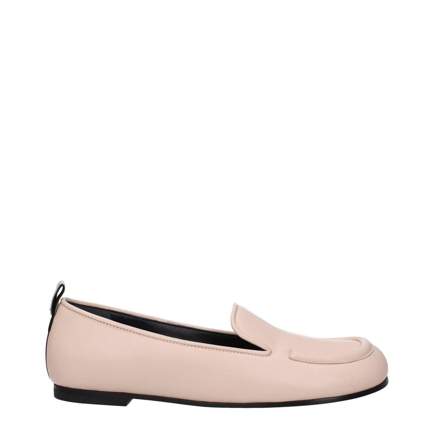 Pink Leather Slip-On Loafers