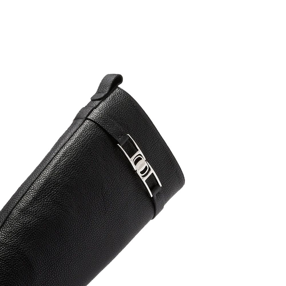 Black Calfskin Lace-Up Boots