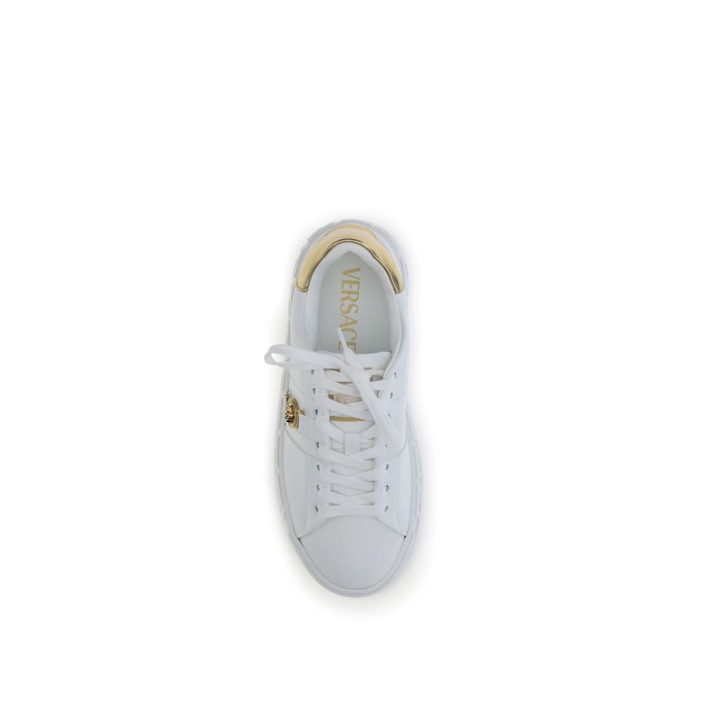 White Calf Leather Bos Taurus Low Top Sneakers