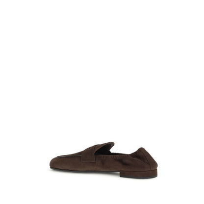 Brown Lamb Ovis Aries Aries Slip-On Loafers