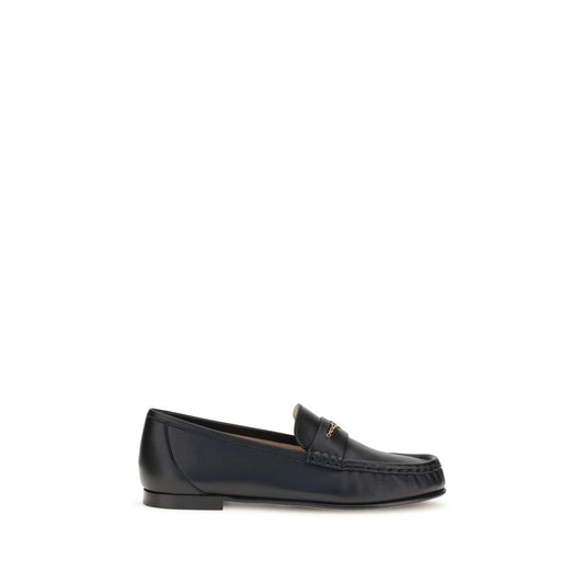 Black Calf Leather Bos Taurus Slip-On Loafers