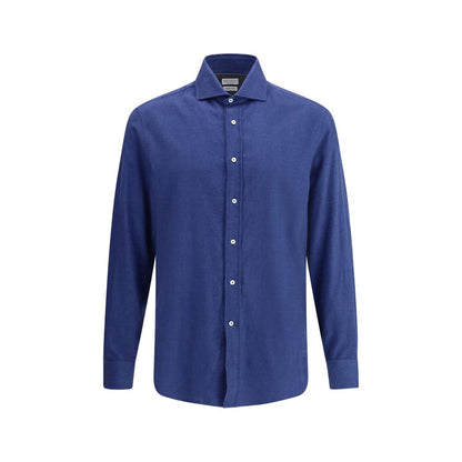 Blue Cotton Dress Shirt