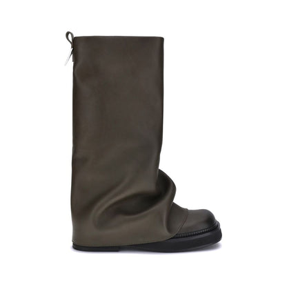 Brown Calf Leather Bos Taurus Ankle Boots