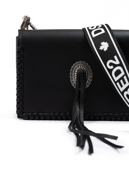 Black Leather Crossbody Bag