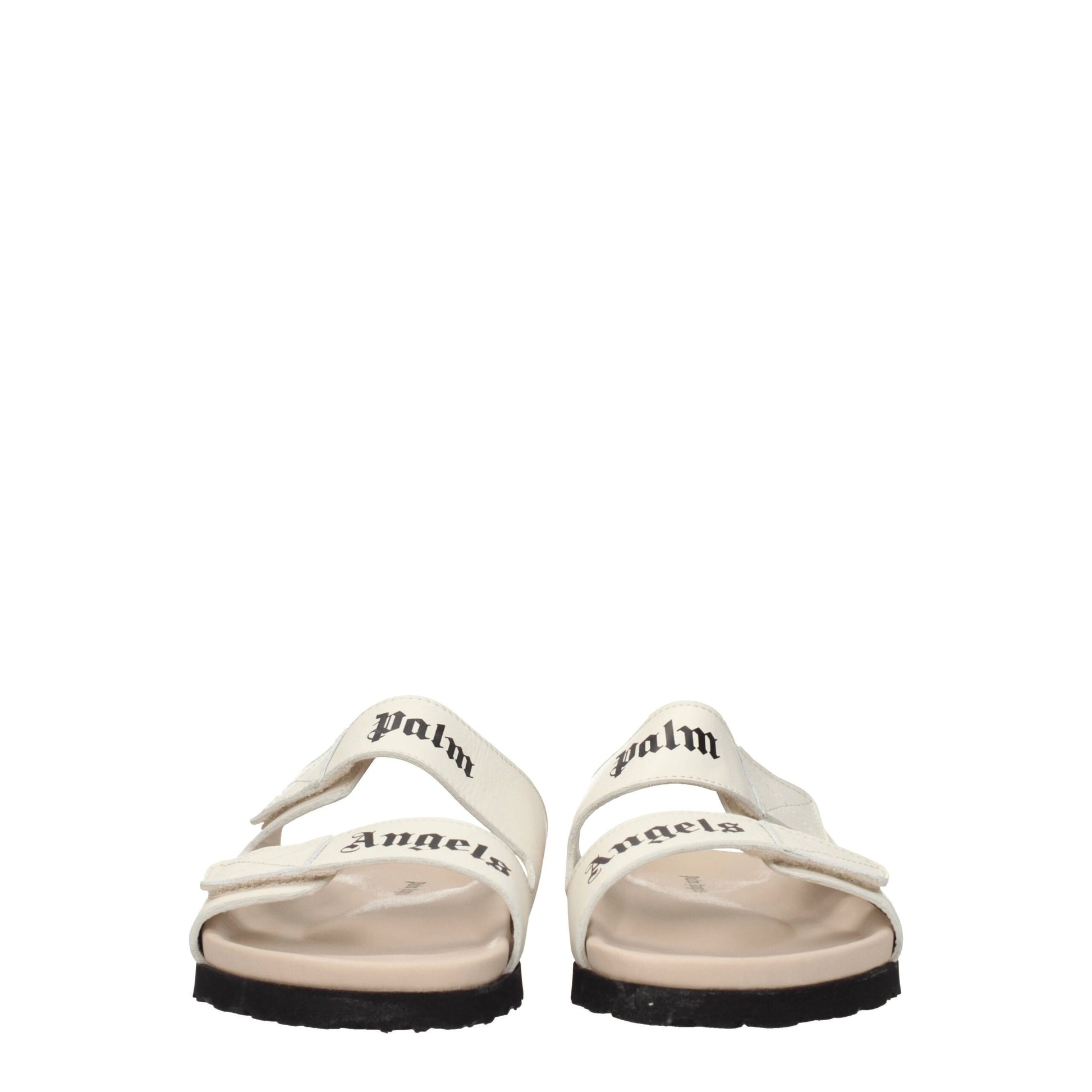 Beige Leather Slippers