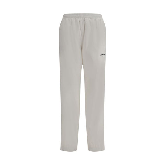 White Polyester Joggers (Workout Pants)