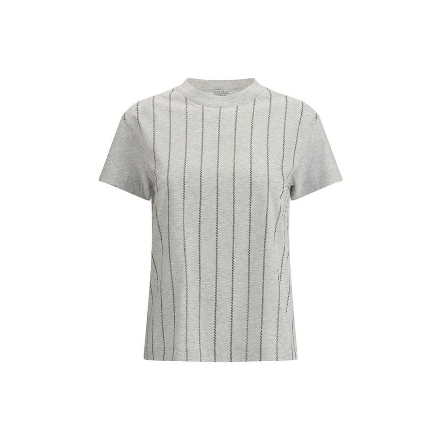 Striped T-Shirt with mini sequins