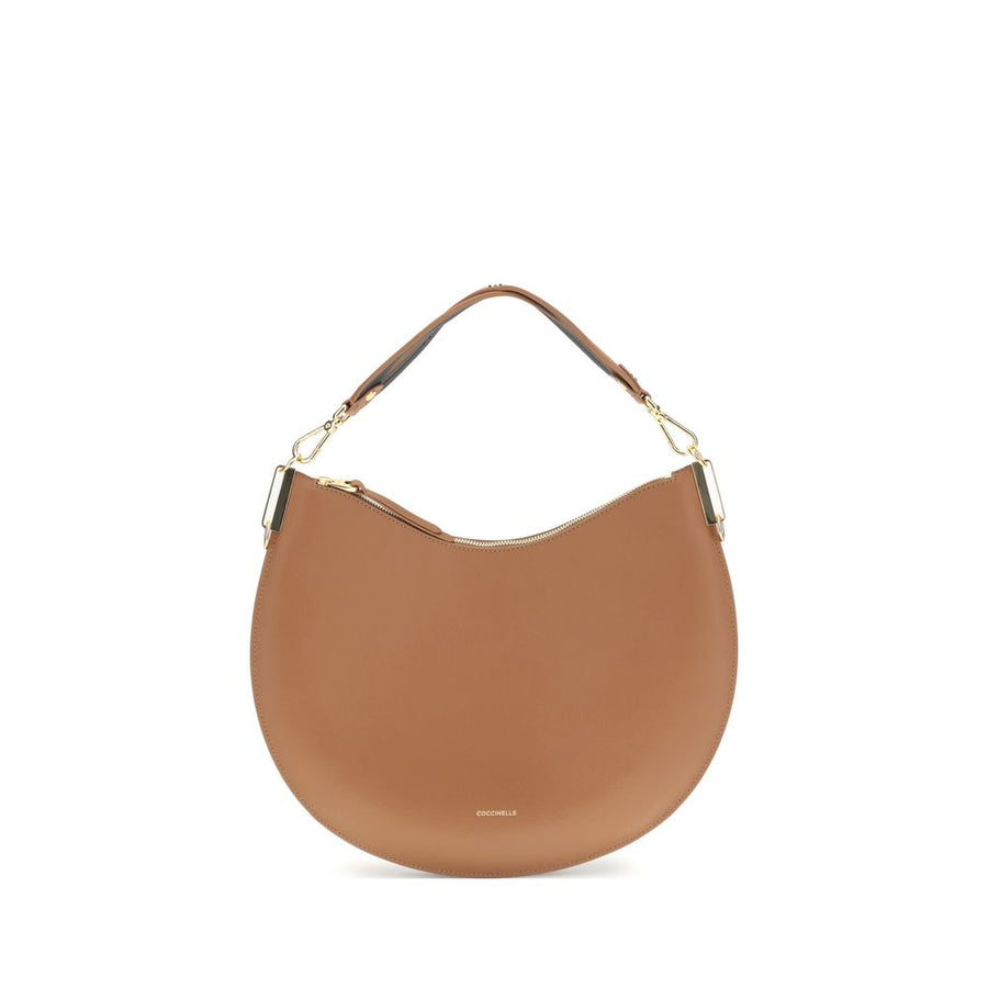 Beige Calf Leather Bos Taurus Shoulder Bag