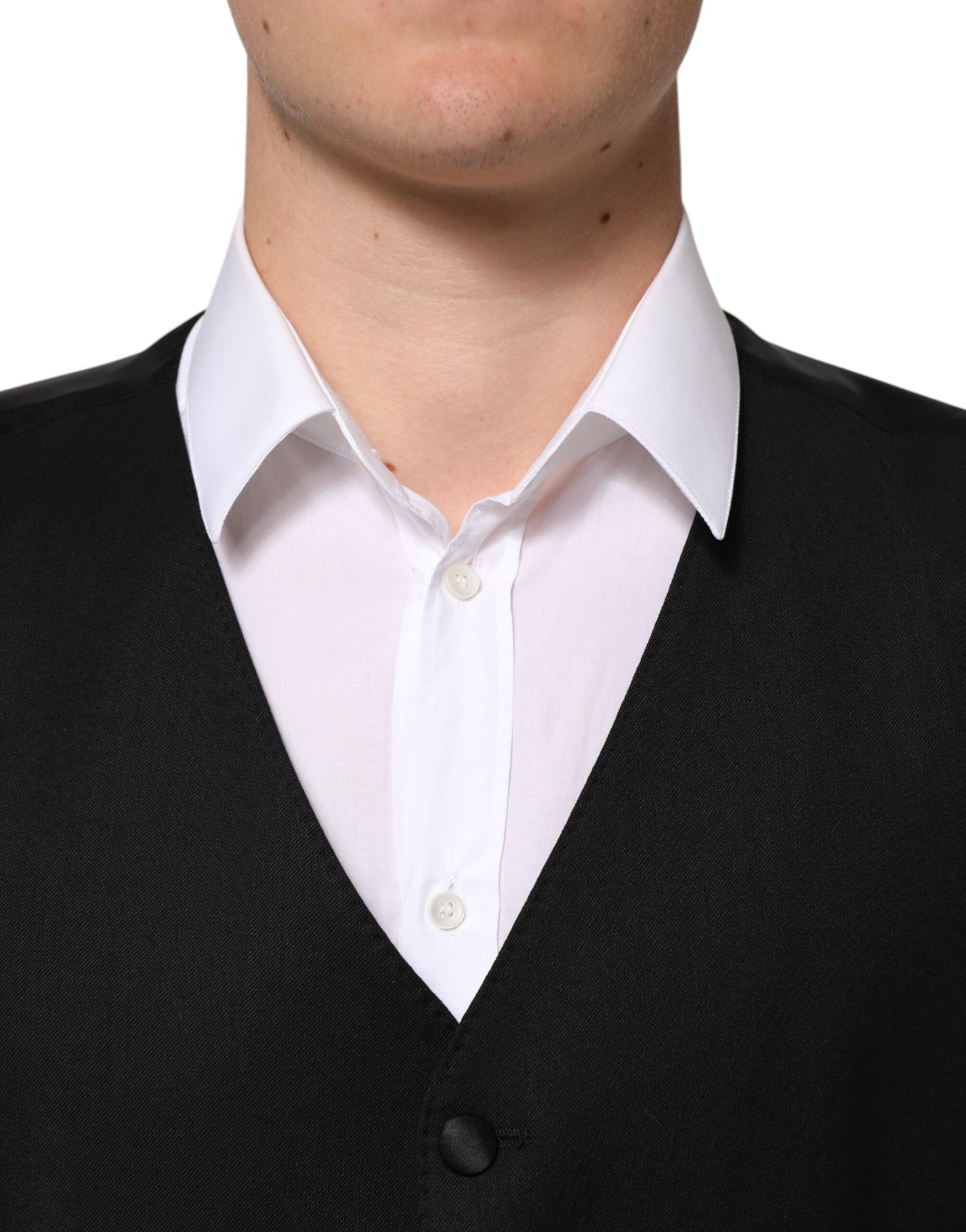 Black Wool Dress Formal Men Waistcoat Vest