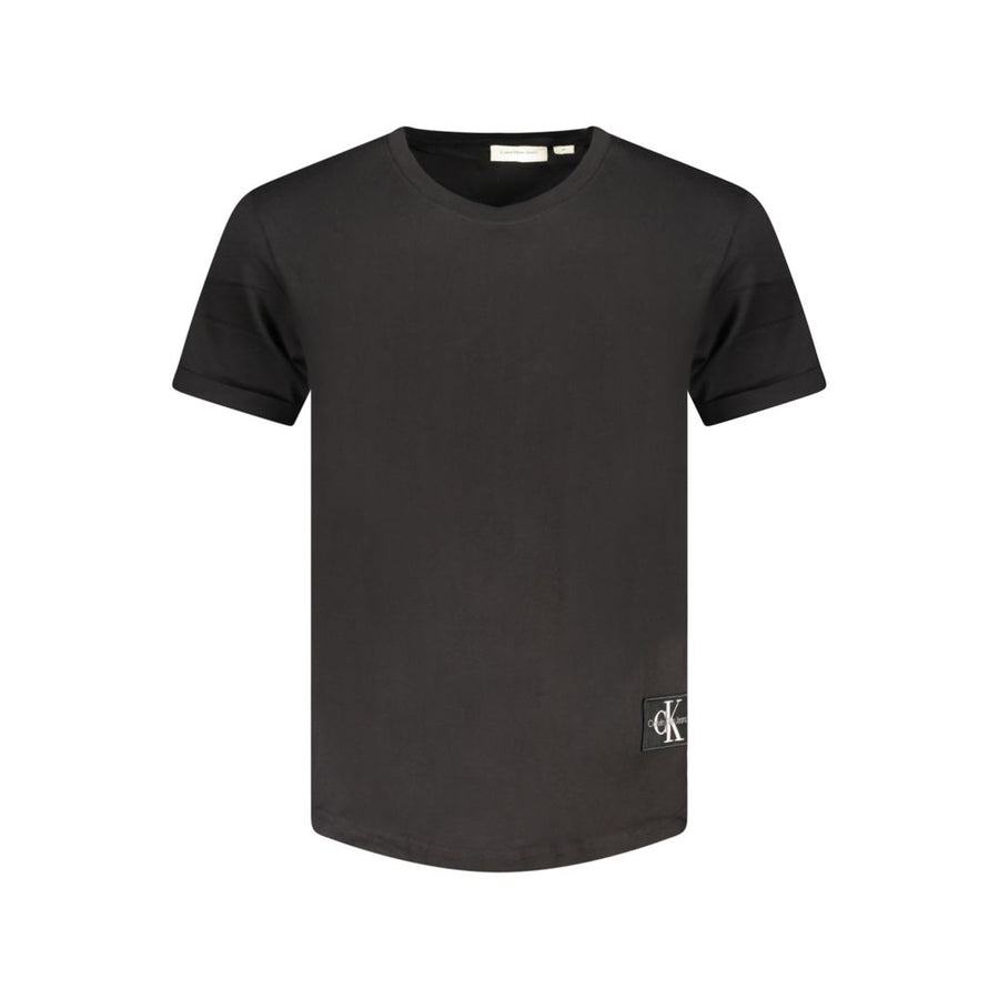 Black Cotton Men T-Shirt
