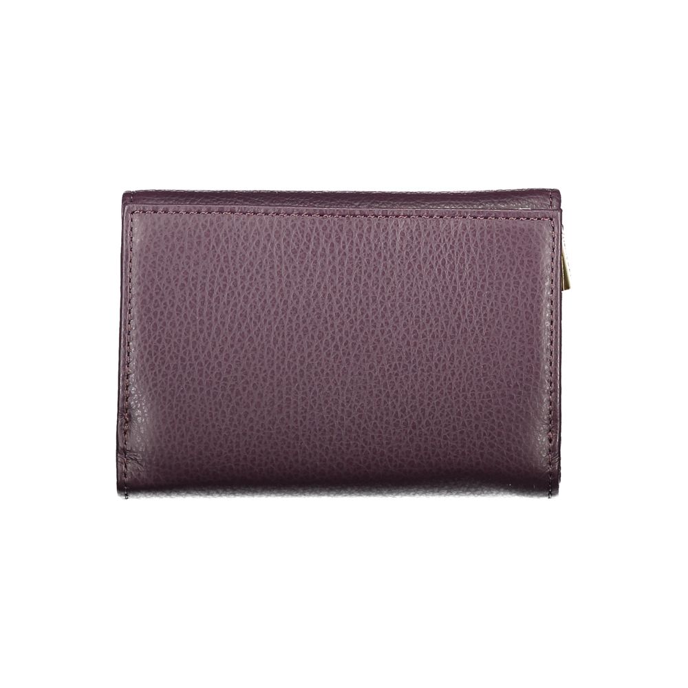 Purple Leather Women Wallet