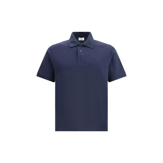 Blue Cotton Polo Shirt
