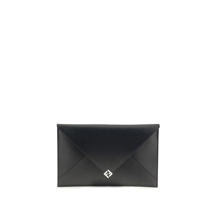 Black Leather Clutch Bag