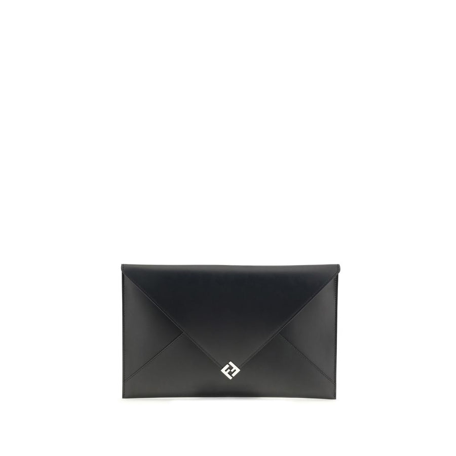 Black Leather Clutch Bag