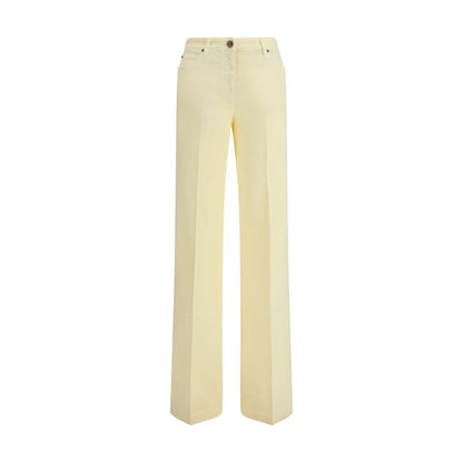 Yellow Cotton Straight-Leg Jeans