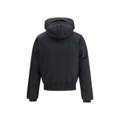 Black Polyester Bomber