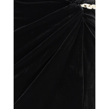 Black Polyester Cocktail Dress