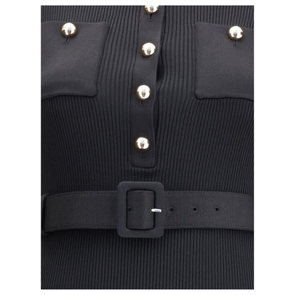 Black Viscose Casual Dress