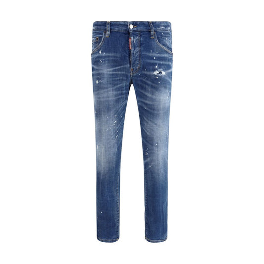 Blue Cotton Slim Fit Jeans