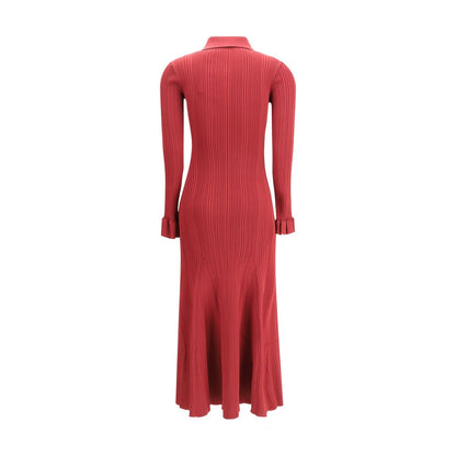 Red Viscose Casual Dress