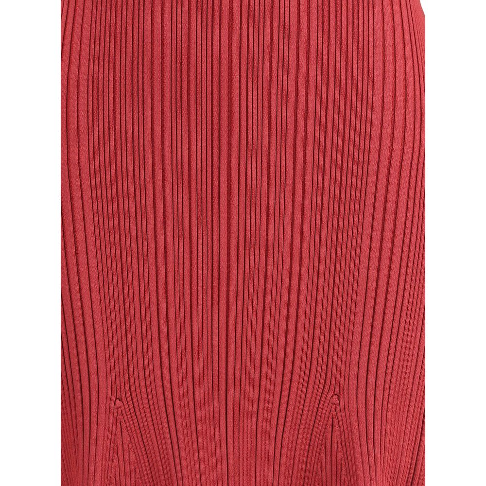 Red Viscose Casual Dress