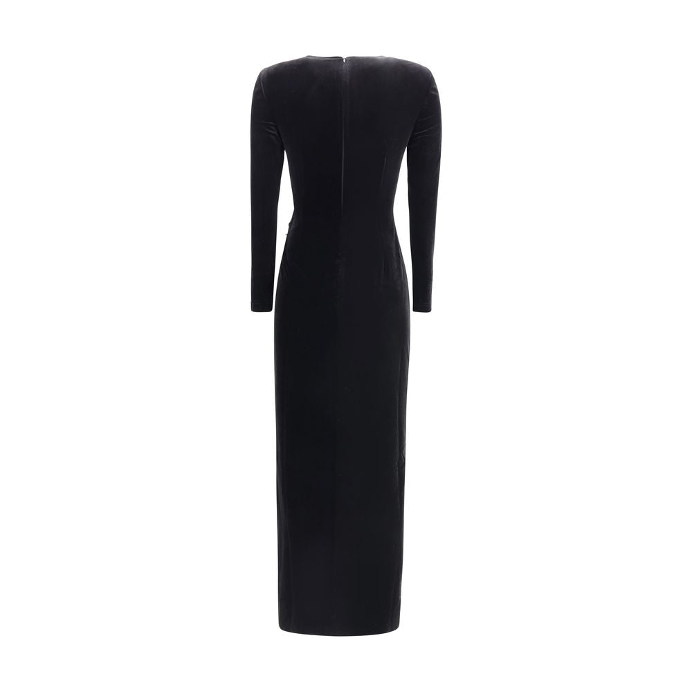 Black Polyester Cocktail Dress