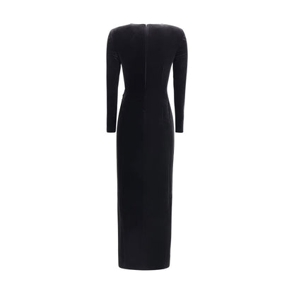Black Polyester Cocktail Dress