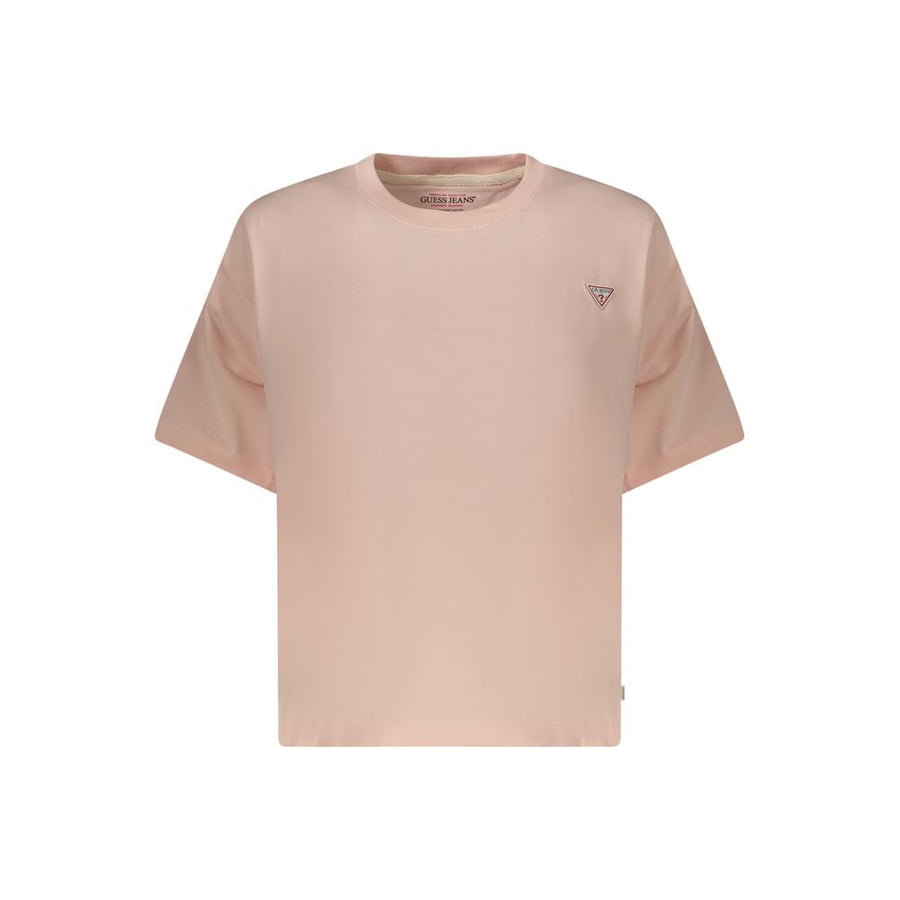 Pink Cotton Women T-Shirt